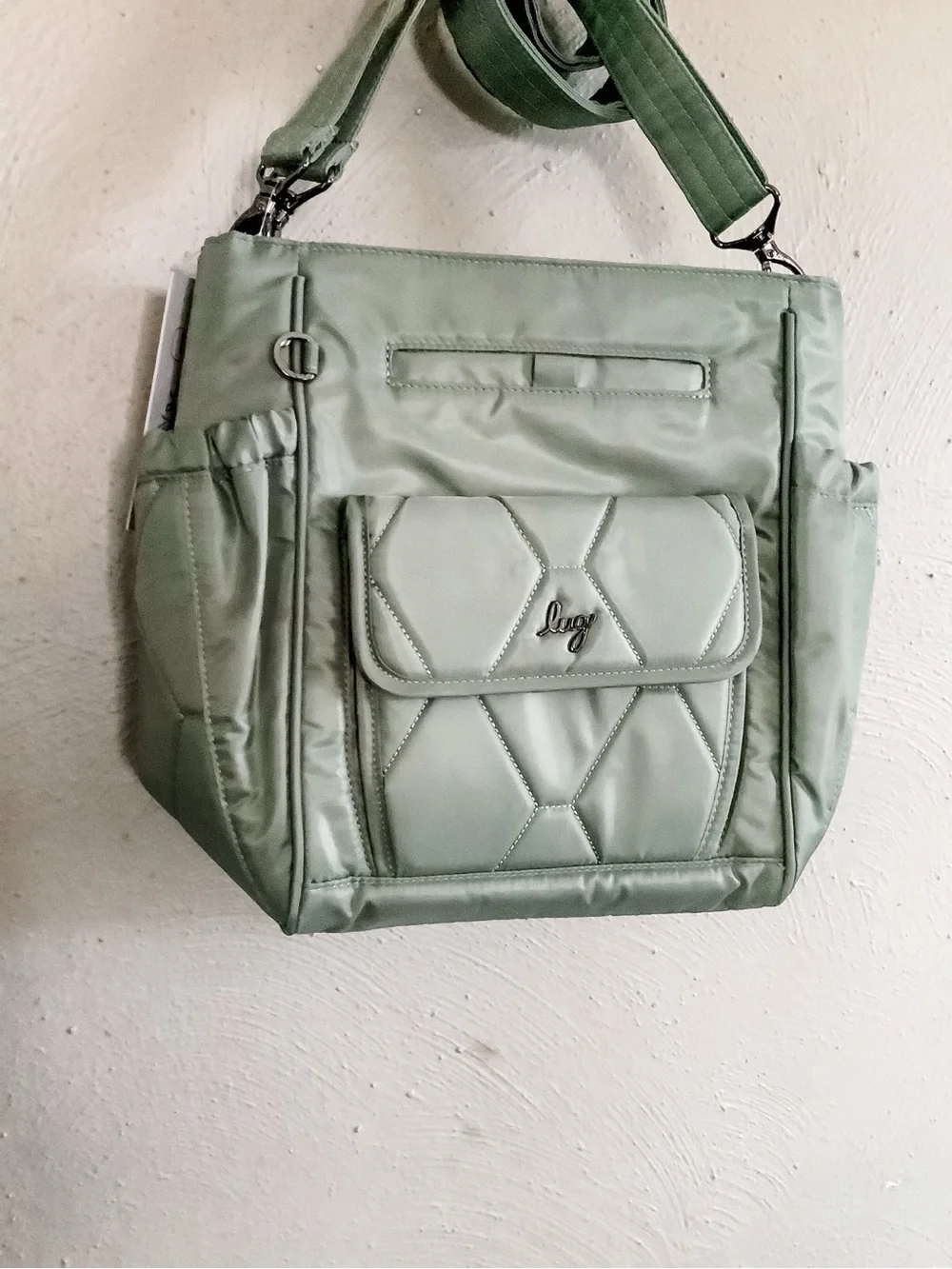 NWT sage green Lug Toss Convertible Crossbody Bag